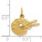14K Yellow Gold Artist Palette Paint Charm FindingKing Jewerly 11mm x 11mm